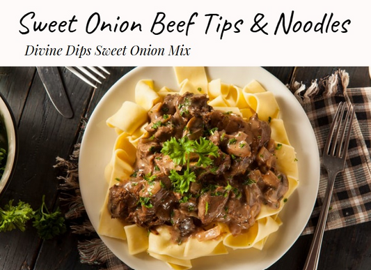 Onion Beef Tips & Noodles
