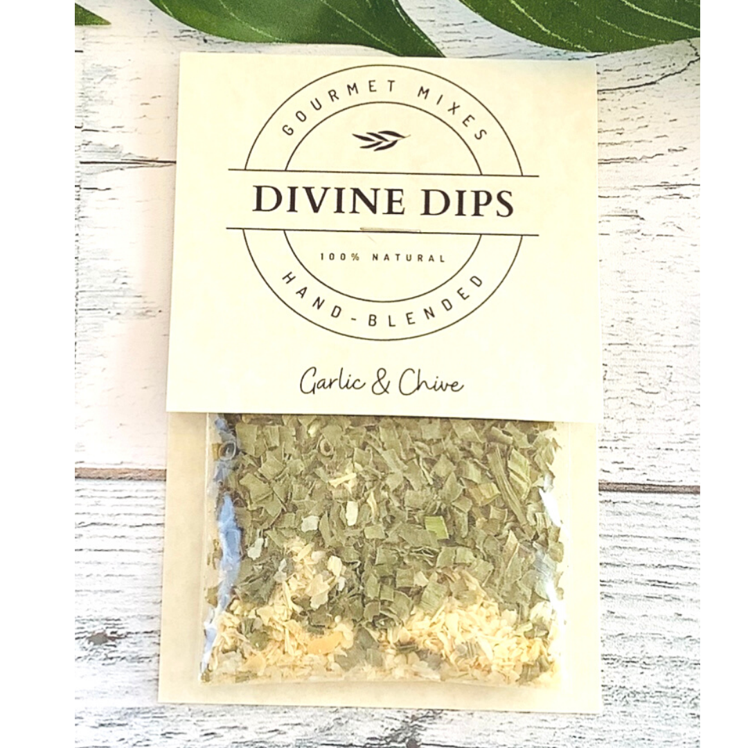 Garlic & Chive seasoning dip mix in package