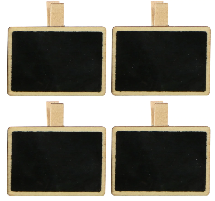 Set of 4 Mini Chalkboards Set of 4 Chalkboards with 1 Piece of Chalk
