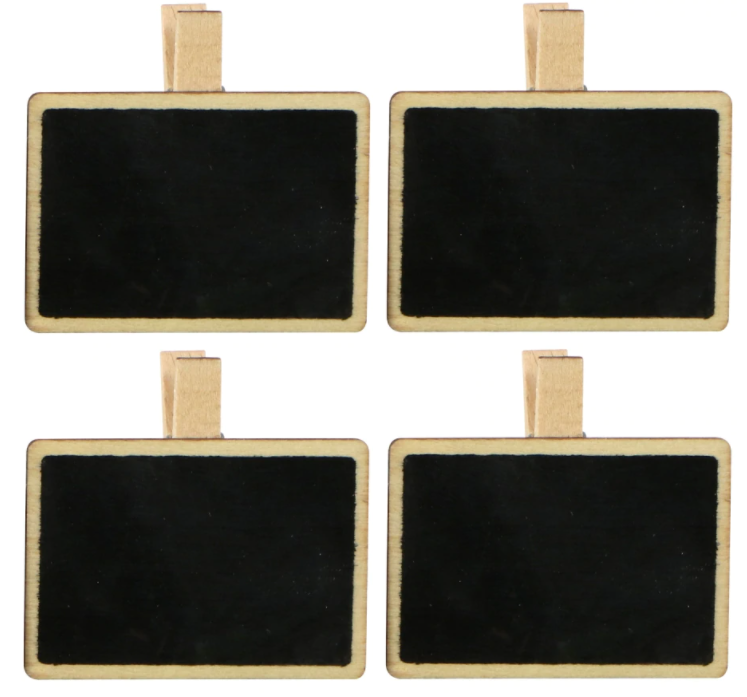 Chalkboard Clip Signs - 4 Set